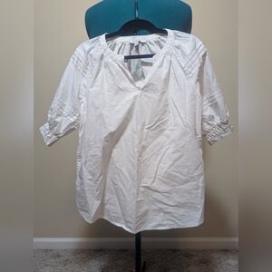 Chico's- White Cotton Shirt